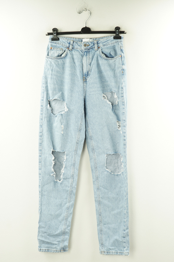Spodnie jasniniebieskie jeansowe z dziurami - PRIMARK zdjęcie 1
