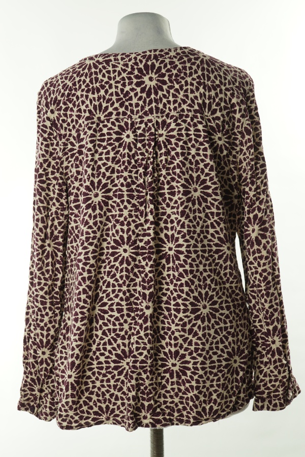 Bluzka kremowa w fioletowe ciapki - MULTIBLU zdjęcie 2