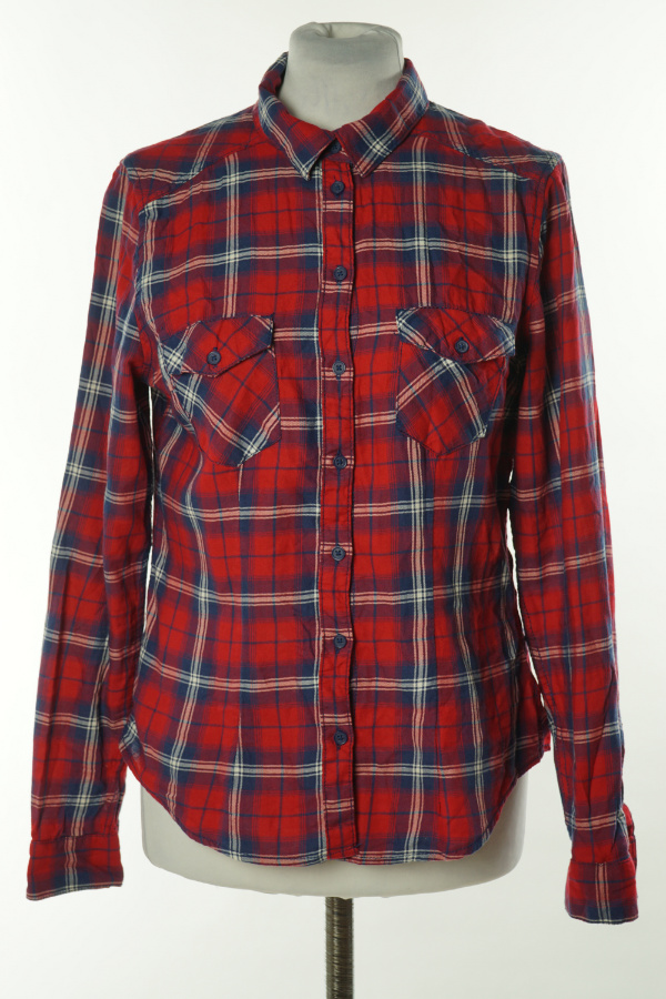 Koszula czerwono-granatowa kraciasta, H&M - H&M zdjęcie 1