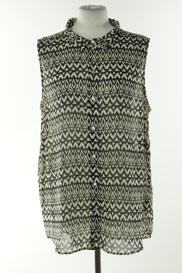Koszula czarno-beżowa wzorzysta, H&M - H&M zdjęcie 1