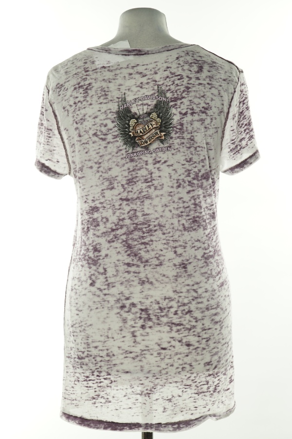 Koszulka fioletowa wzorzysta - BRAK METKI Z NAZWĄ PRODUCENTA zdjęcie 2