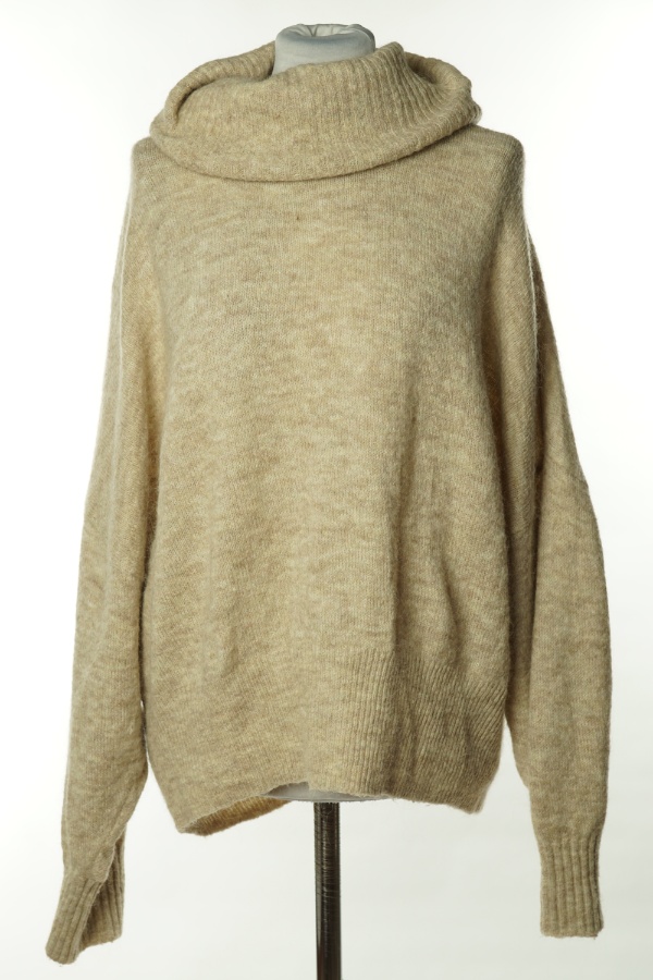 Golf beżowy z domieszką alpaki (15%) - ICHI zdjęcie 1