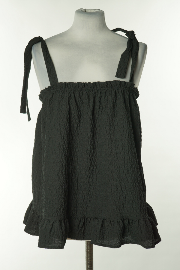 Bluzka czarna z marszczoną fakturą - GEORGE zdjęcie 1