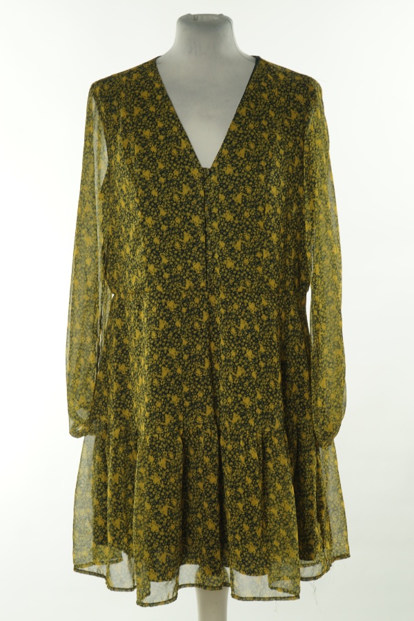 Sukienka czarna w żółte kwiaty - DUNNES zdjęcie 1