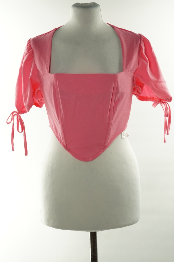 Top różowy z krótkim rękawem - MISSGUIDED zdjęcie 1