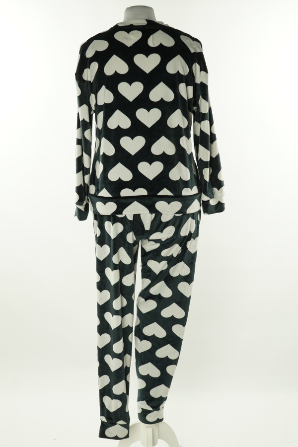 Piżama czarna w białe serca - F&F zdjęcie 2