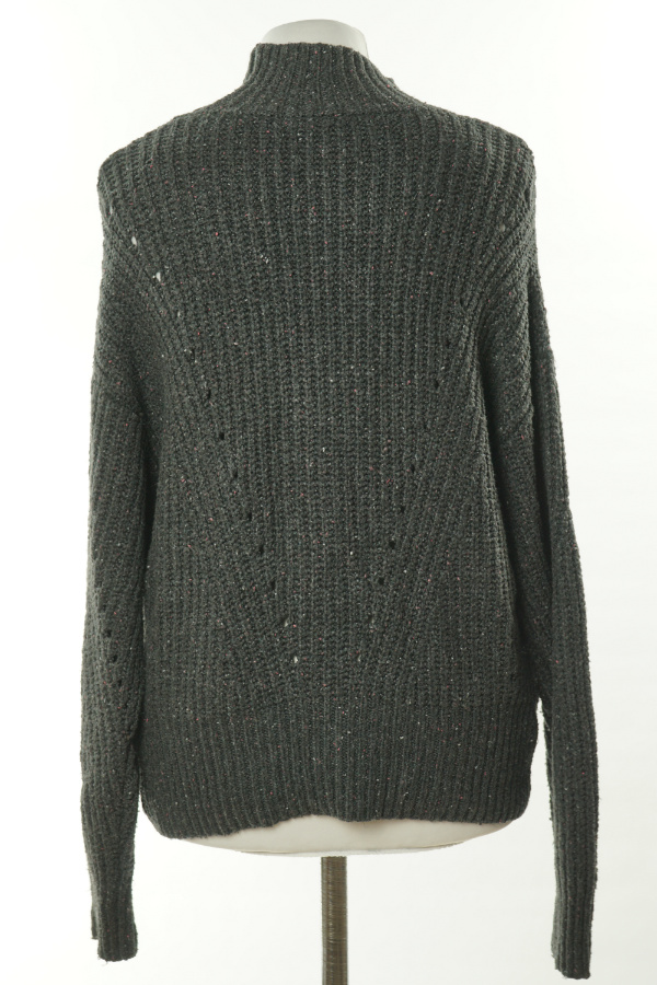 Sweter szaro czarny z koorowymi supełkami - TOM TAILOR zdjęcie 2