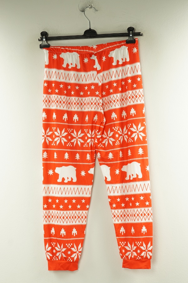 Spodnie piżamowe czerwono-białe świąteczne - BRAK METKI Z NAZWĄ PRODUCENTA zdjęcie 2
