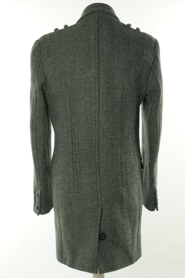 Płaszcz szary w jodełkę(25%WEŁNY) - NEW LOOK zdjęcie 2