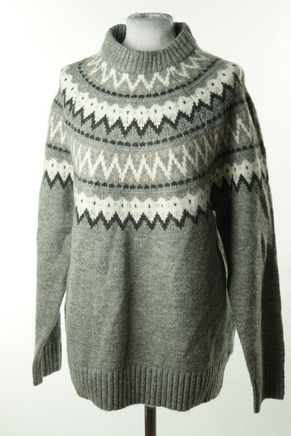 Sweter szary wzory - 157 zdjęcie 1