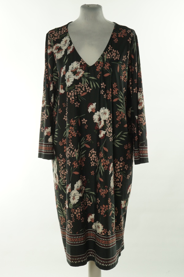 Sukienka czarna w kwiaty - HAPPY HOLLY zdjęcie 1