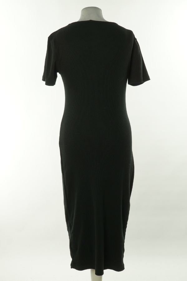 Sukienka czarna gładka z drapowanymi rękawami - SOYACONCEPT zdjęcie 2