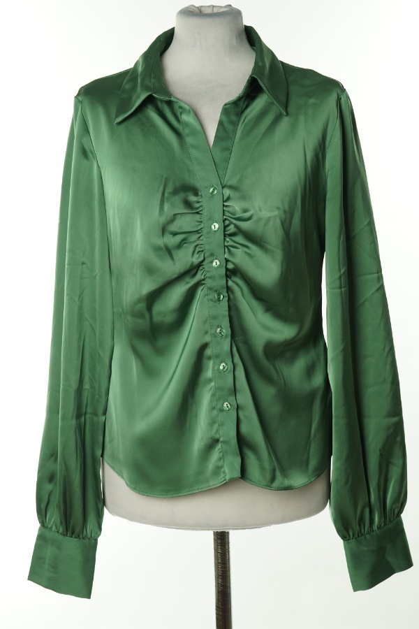 Koszula zielona drapowana - AMISU zdjęcie 1