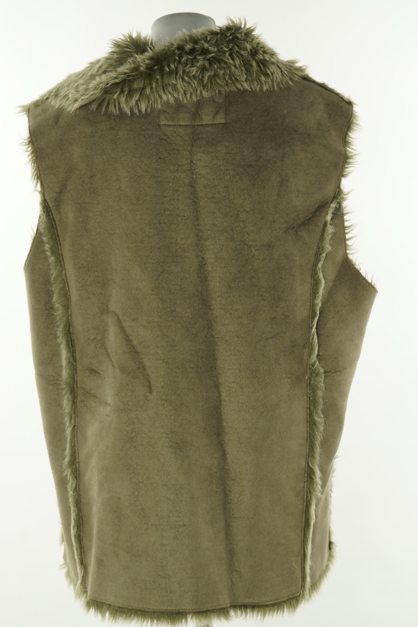 Kamizelka beżowa zamszowa - BERKERTEX zdjęcie 2