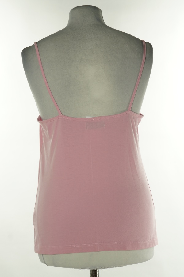 Koszulka jasnoróżowa z granatową koronką - F&F zdjęcie 2