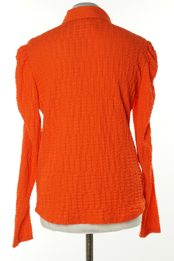 Koszula pomarańczowa z efektem gniecenia zdjęcie 2