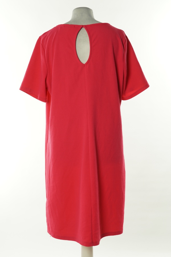 Sukienka różowa z krótkim rękawem - BRAK METKI Z NAZWĄ PRODUCENTA zdjęcie 2