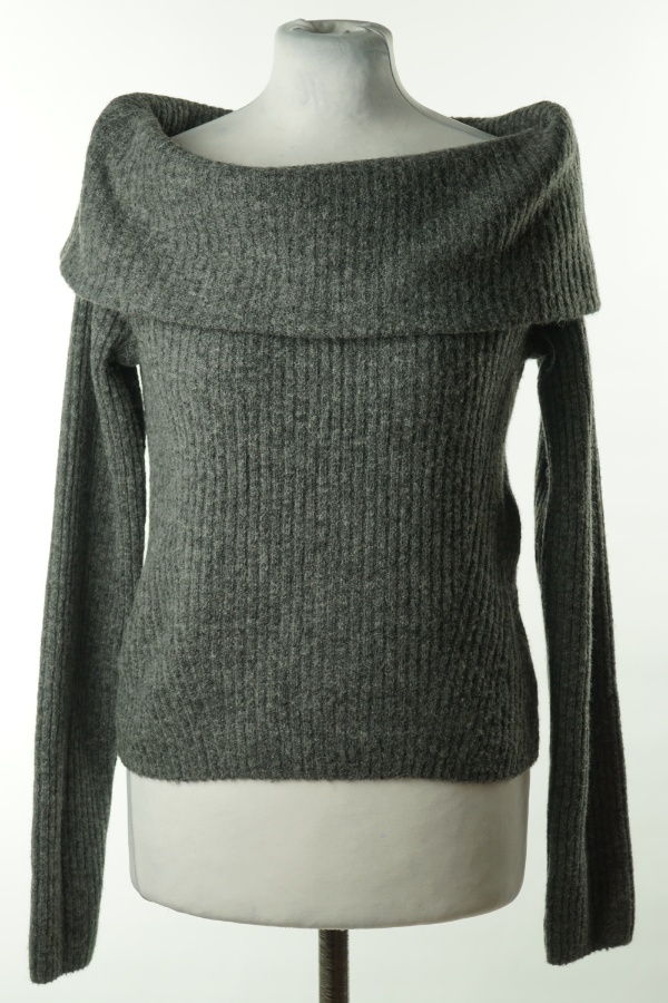 Sweter szary na ramię  - H&M zdjęcie 1