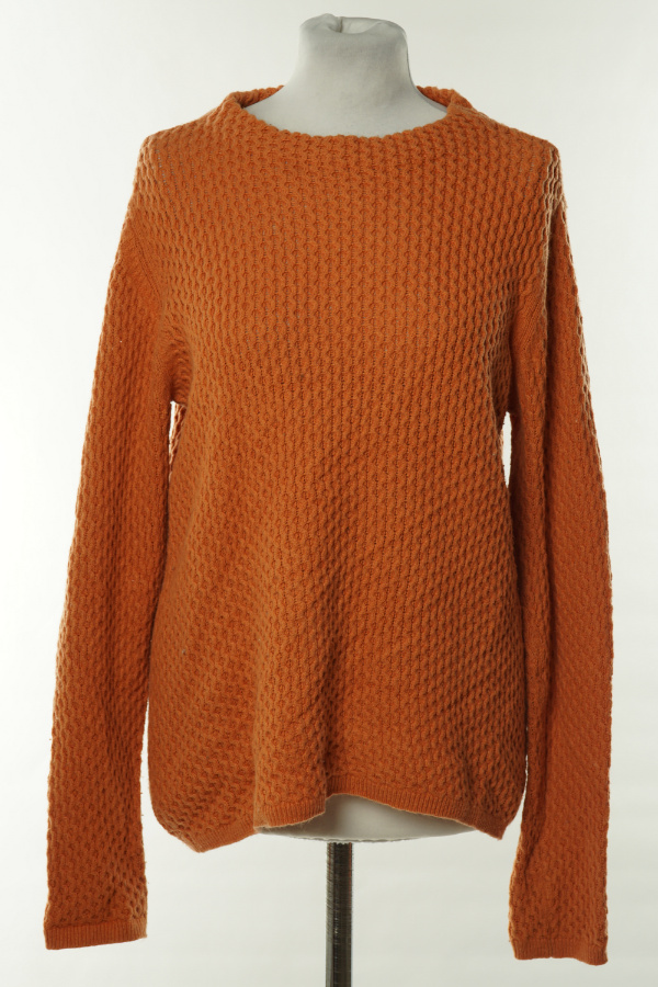 Sweter pomarańczowy z wełną merino (10%) - STOCKH LM zdjęcie 1