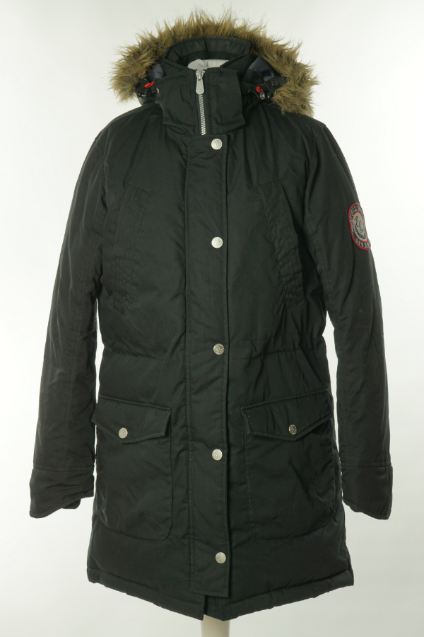 Płaszcz czarny pikowany - ETIREL zdjęcie 1