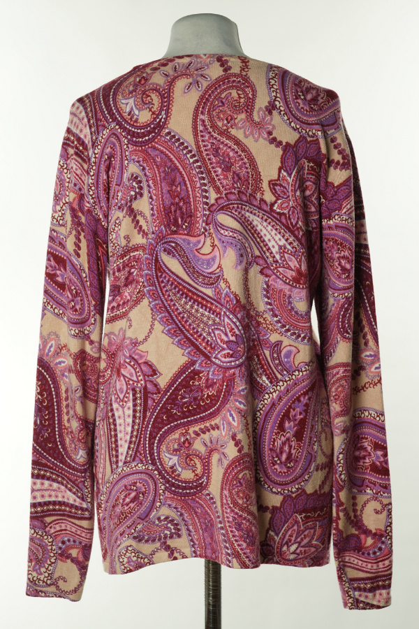 Sweter w fioletowe wzory - OVANTI zdjęcie 2