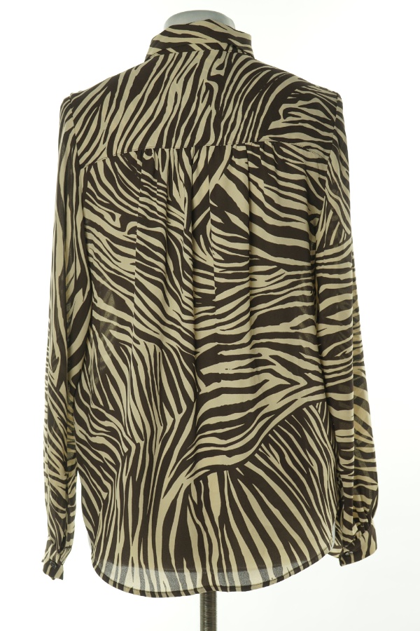 Bluzka beżowo-brązowa zebra - H&M zdjęcie 2