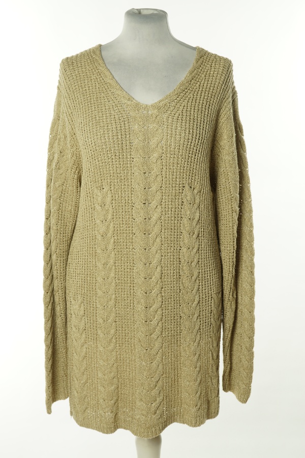 Sukienka beżowa sweterkowa - CREATION zdjęcie 1