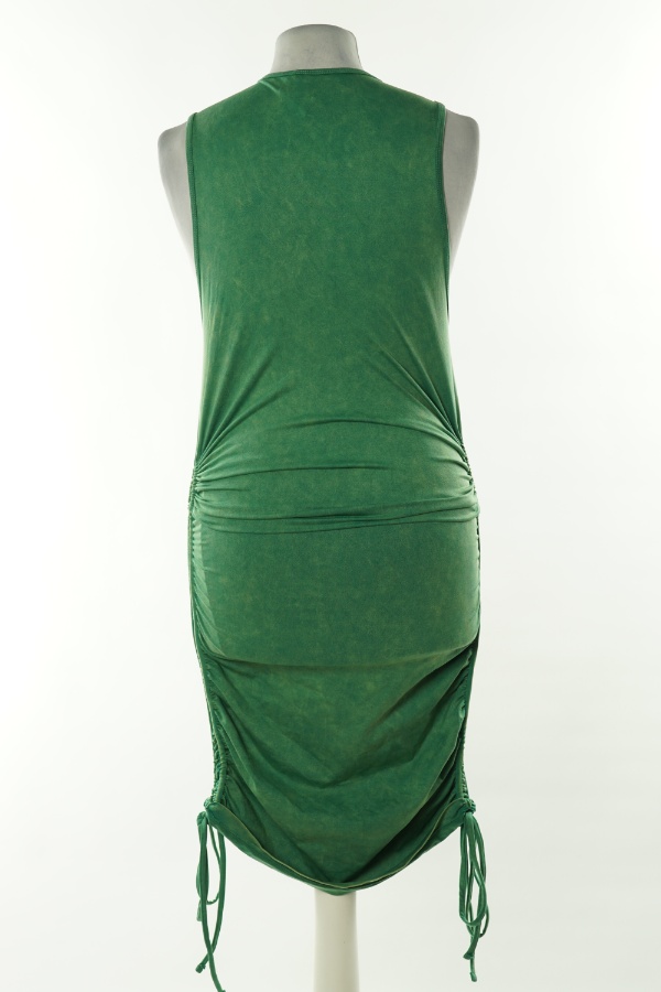 Sukienka zielona drapowana, ZARA - ZARA zdjęcie 2