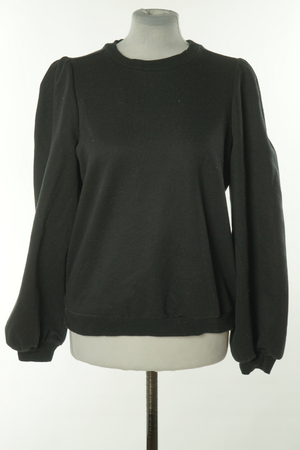 Bluza czarna z bufiastymi rękawami - HAPPY HOLLY zdjęcie 1