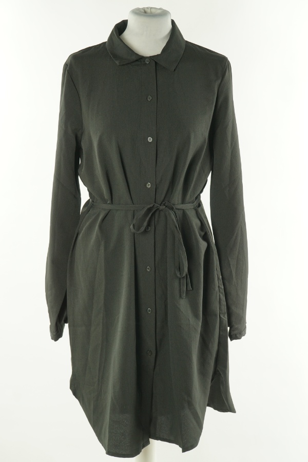 Sukienka koszulowa czarna z paskiem - ONLY zdjęcie 1