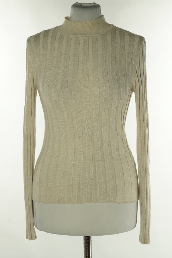 Sweter beżowy ze stójką - STRADIVARIUS zdjęcie 1