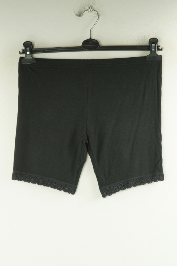 Krótkie spodenki czarne z koronką - BRAK METKI Z NAZWĄ PRODUCENTA zdjęcie 1