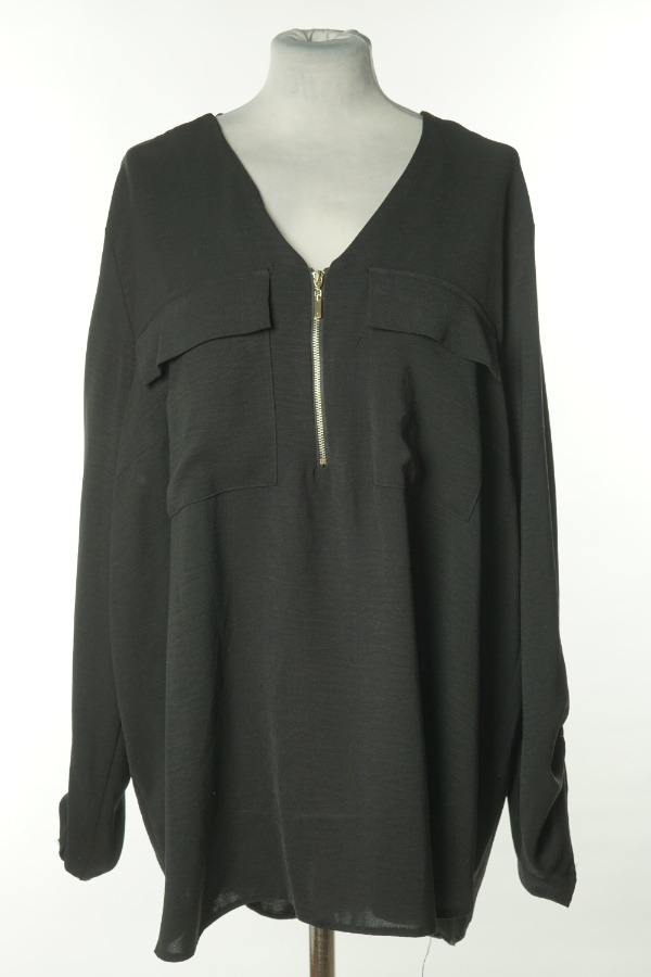 Bluzka czarna z kieszeniami i suwakiem - PRIMARK zdjęcie 1