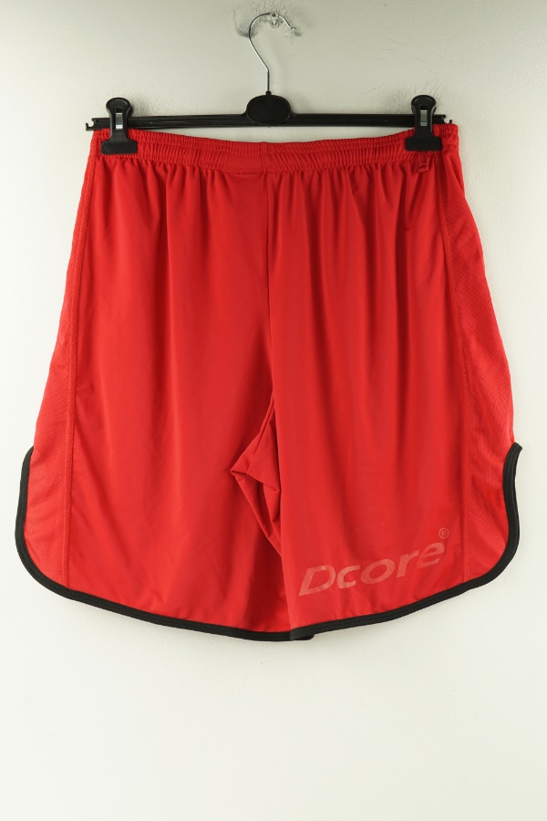 Krótkie spodenki czerwone sportowe - DCORE zdjęcie 2