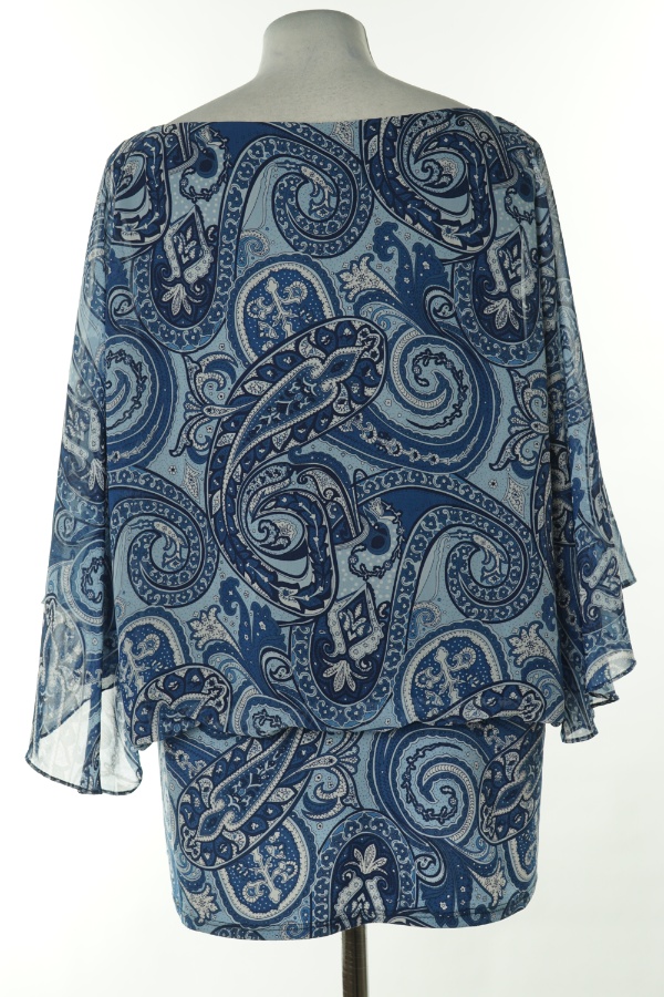 Bluzka niebieska wzorzysta - COCO BIANCO zdjęcie 2