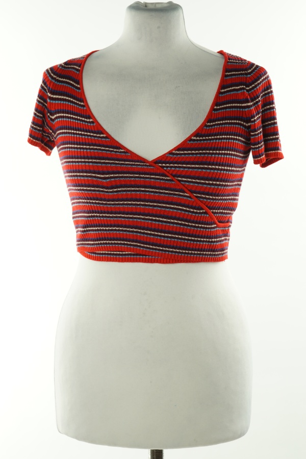Top czerwony w paski - PULL&BEAR zdjęcie 1