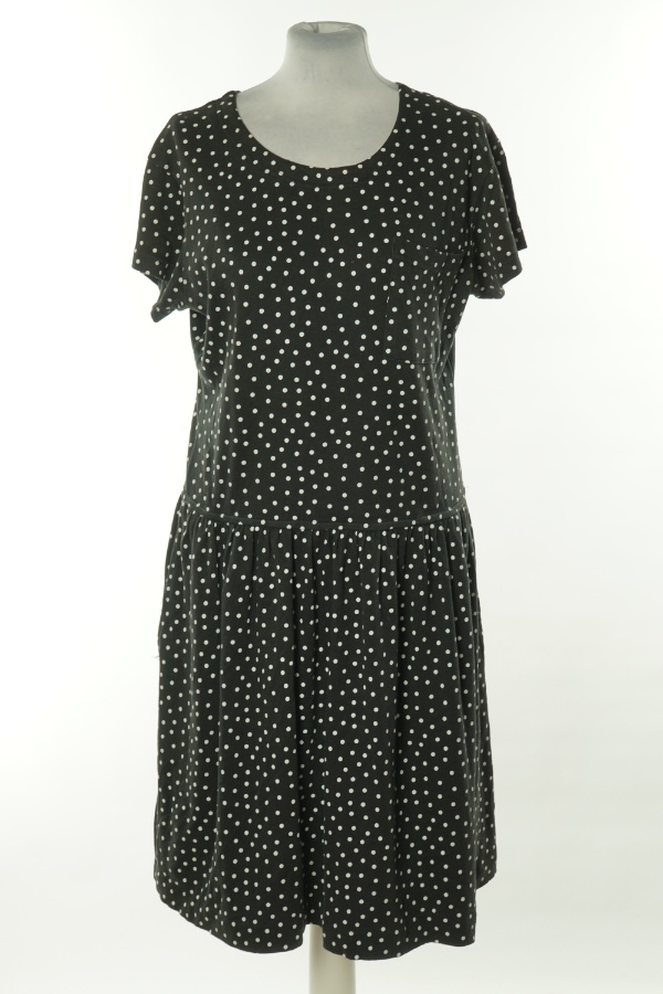 Sukienka czarna w białe kropki - MATTER OF DEGREES zdjęcie 1
