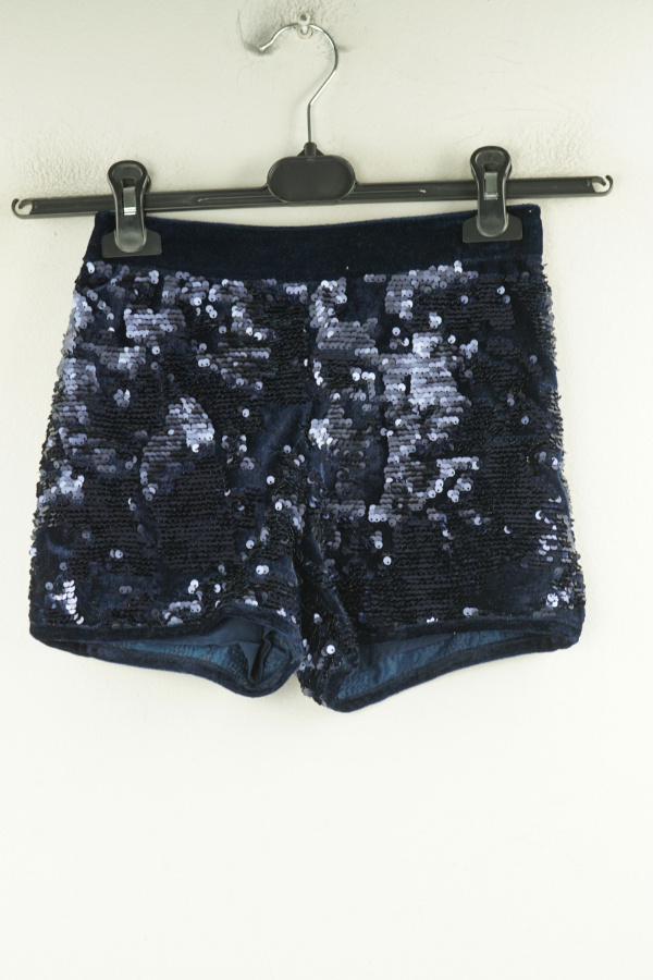 Krótkie spodenki granatowe cekinowe - M&S zdjęcie 1