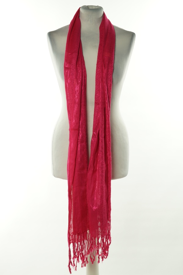 Szalik różowy połyskujący - BRAK METKI Z NAZWĄ PRODUCENTA zdjęcie 1