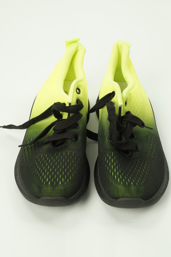 Buty sportowe czarno-żółte neonowe - BRAK METKI Z NAZWĄ PRODUCENTA zdjęcie 2