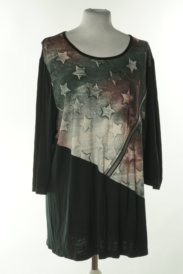 Bluzka czarna w gwiazdki - THEA zdjęcie 1