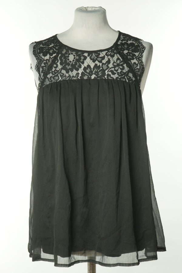 Bluzka czarna z koronką - VERO MODA zdjęcie 1