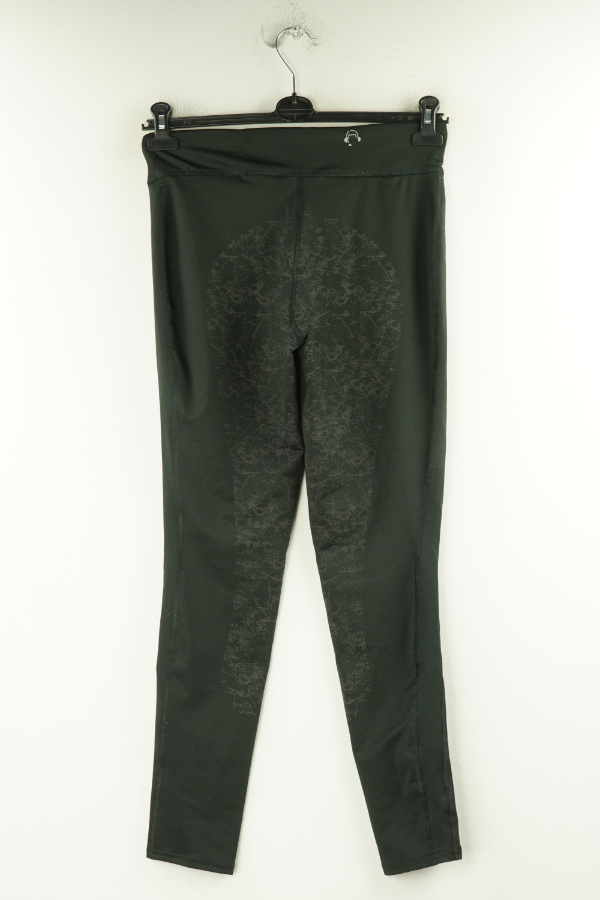 Legginsy czarne z szarym nadrukiem - BRAK METKI Z NAZWĄ PRODUCENTA zdjęcie 2