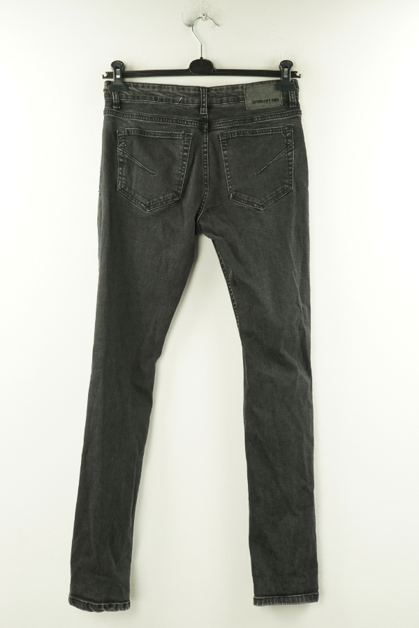 Spodnie czarne jeansowe z dziurami na kolanach - BROOKLYN'S OWN zdjęcie 2