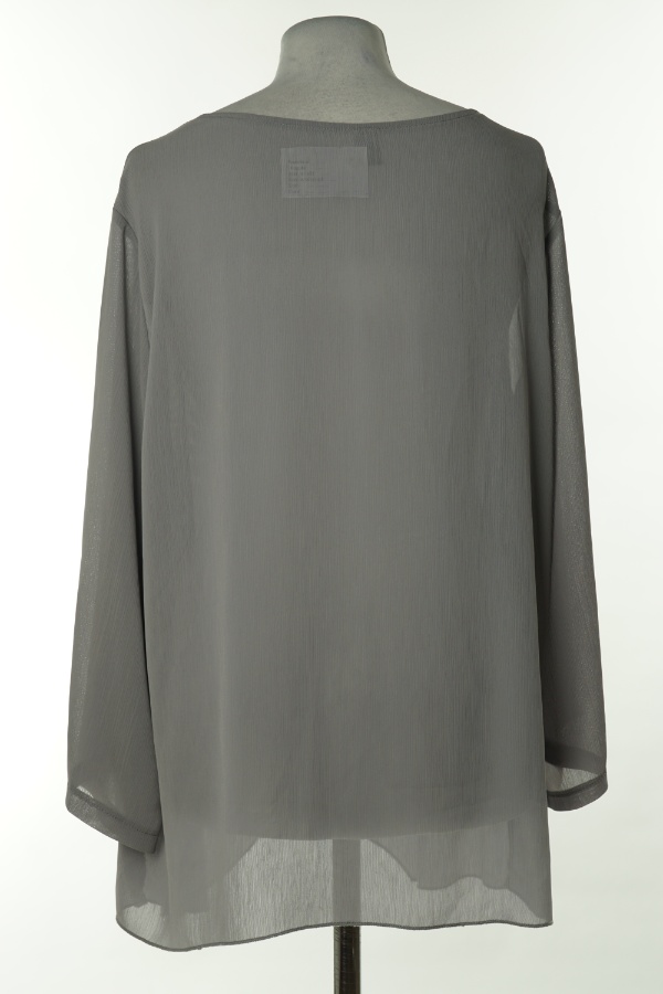 Bluzka szara z marszczoną fakturą - SHEIN zdjęcie 2