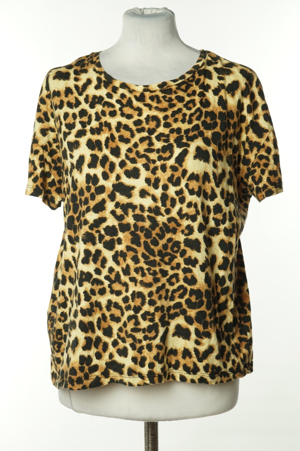 Koszulka beżowa w czarne cętki - 157 zdjęcie 1