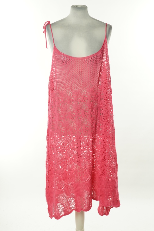 Sukienka różowa ażurowa - SHEIN zdjęcie 1