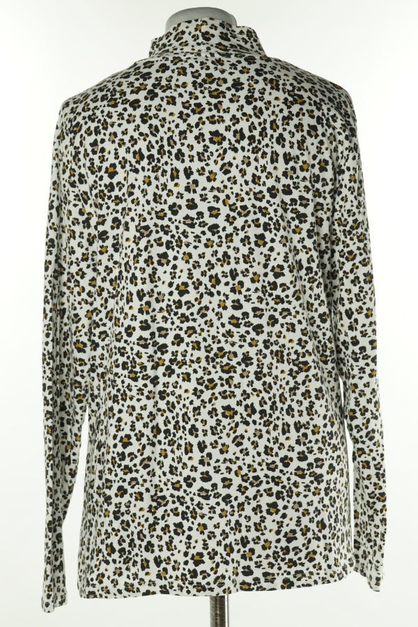 Bluzka biała w czarno-beżowe cętki - M&S zdjęcie 2