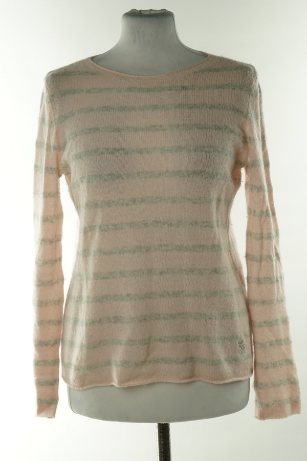 Sweter różowy w paski kaszmirowy - ABERCROMBIE & FITCH zdjęcie 1
