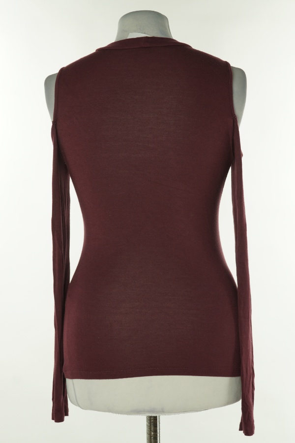 Bluzka bordowa z odkrytymi ramionami - GARAGE zdjęcie 2